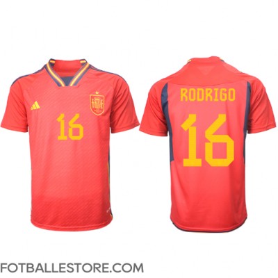 Spania Rodri Hernandez #16 Hjemmedrakt VM 2022 Kortermet